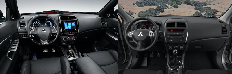 2020 Outlander Sport on the left, 2011 Outlander Sport on the right
